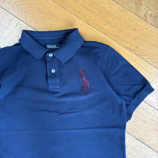 Vintage Navy Ralph Lauren Navy Big Pony Polo Shirt - S