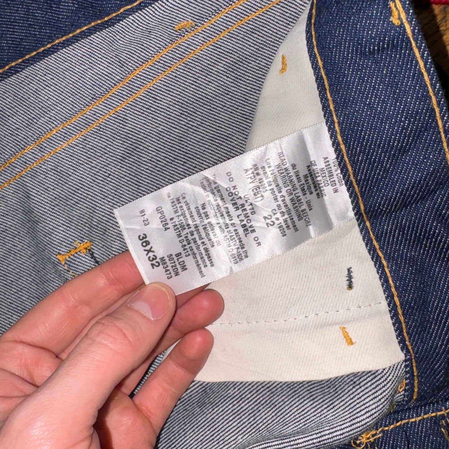 Vintage Blue Workwear Y2K Hip Hop Baggy Jeans - 38L