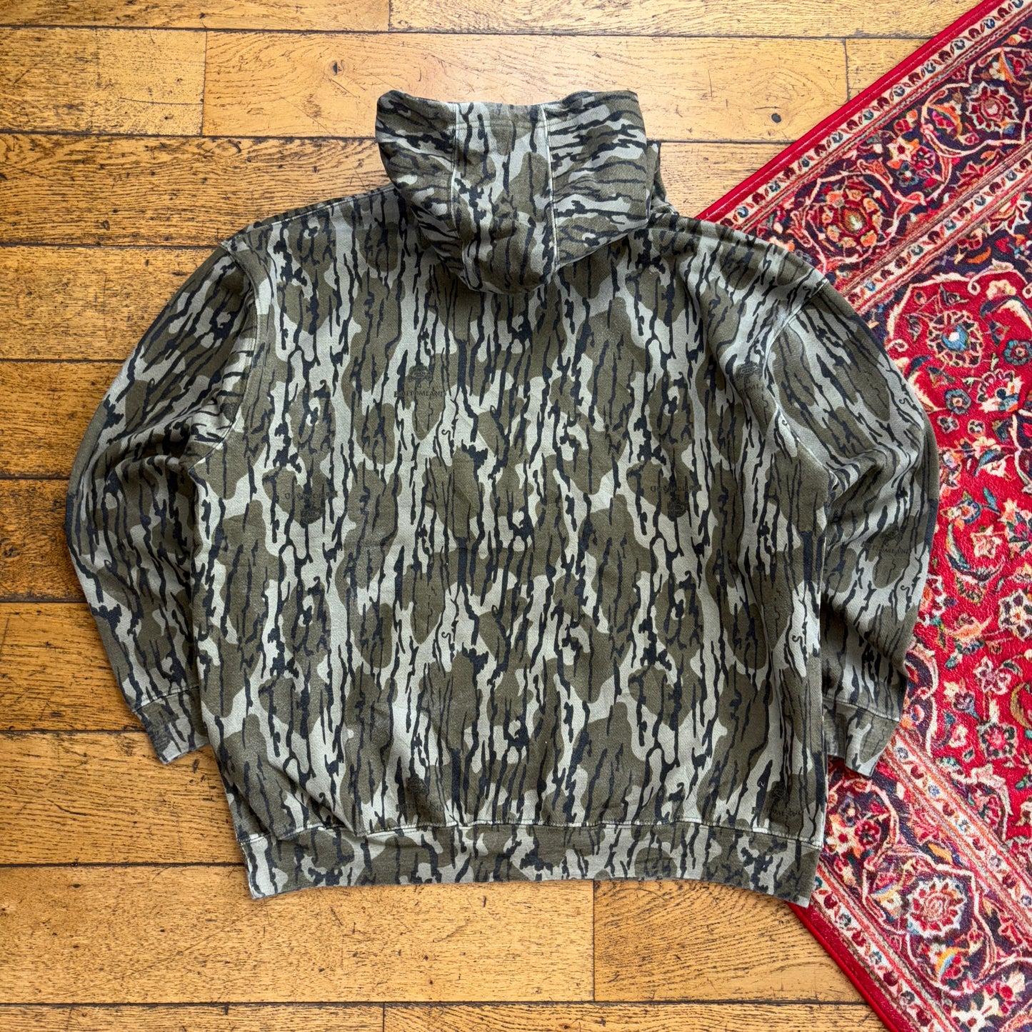 Vintage Realtree Embroidered Camo Green Hoodie Sweatshirt - XL