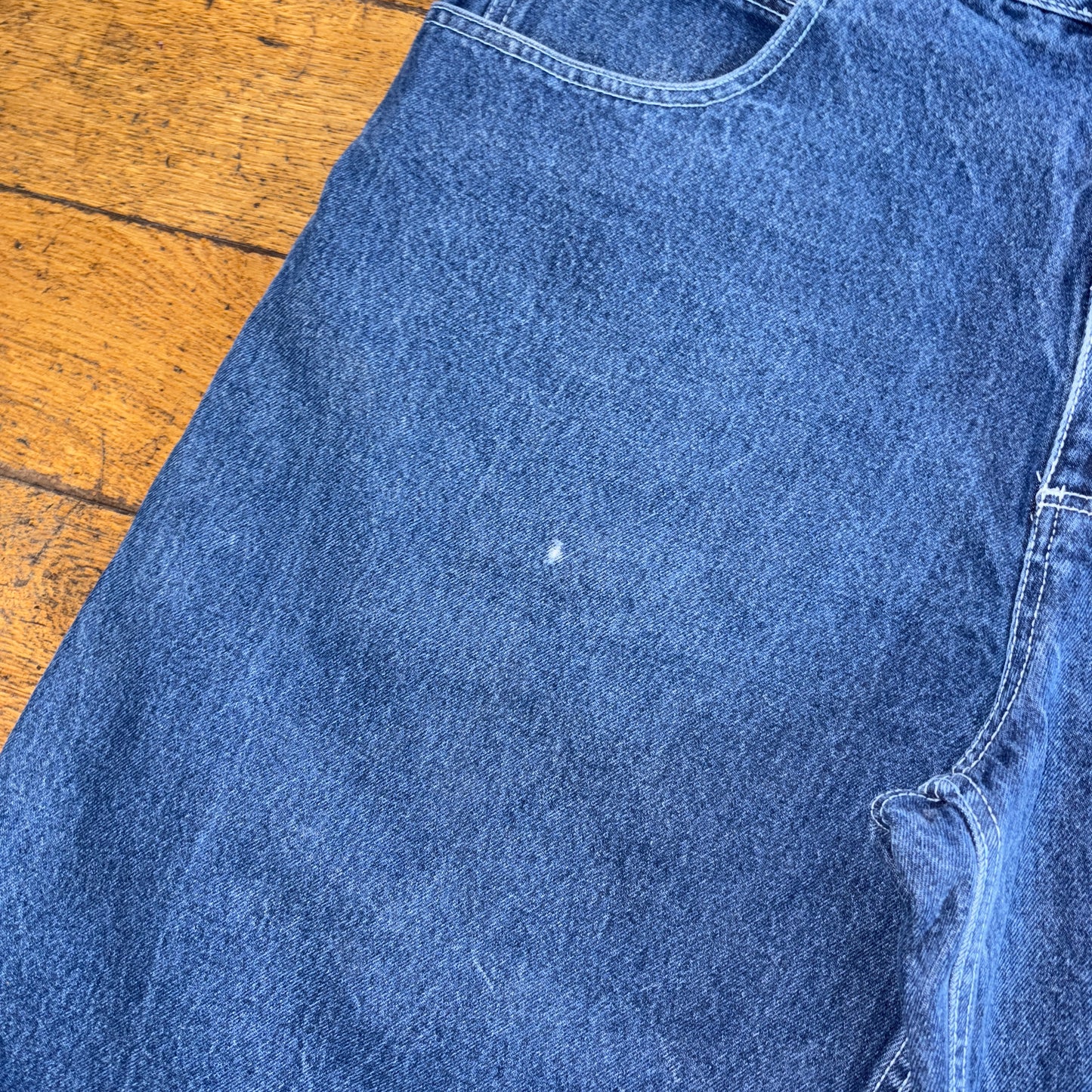 Vintage Southpole Blue Embroidered Y2K Hip Hop Baggy Jeans Shorts Jorts - 42