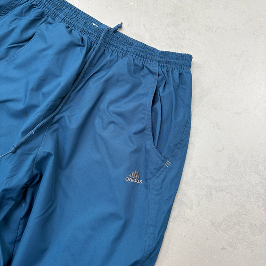 Vintage Adidas Blue Baggy Tracksuit Sweatpants Track Pants Bottoms - S