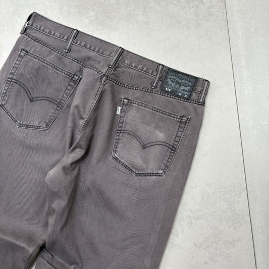 Vintage Levis 514 Straight Grey Denim Jeans - 38