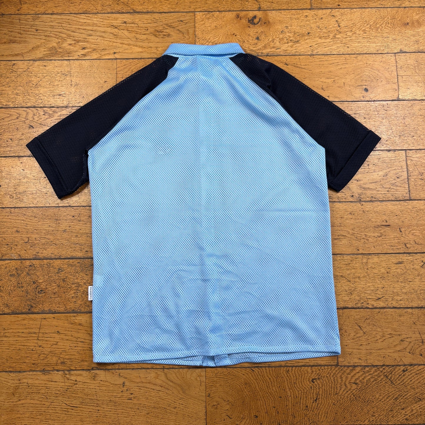 Vintage Fishbone Blue Surfwear Polo Mesh T-Shirt - L