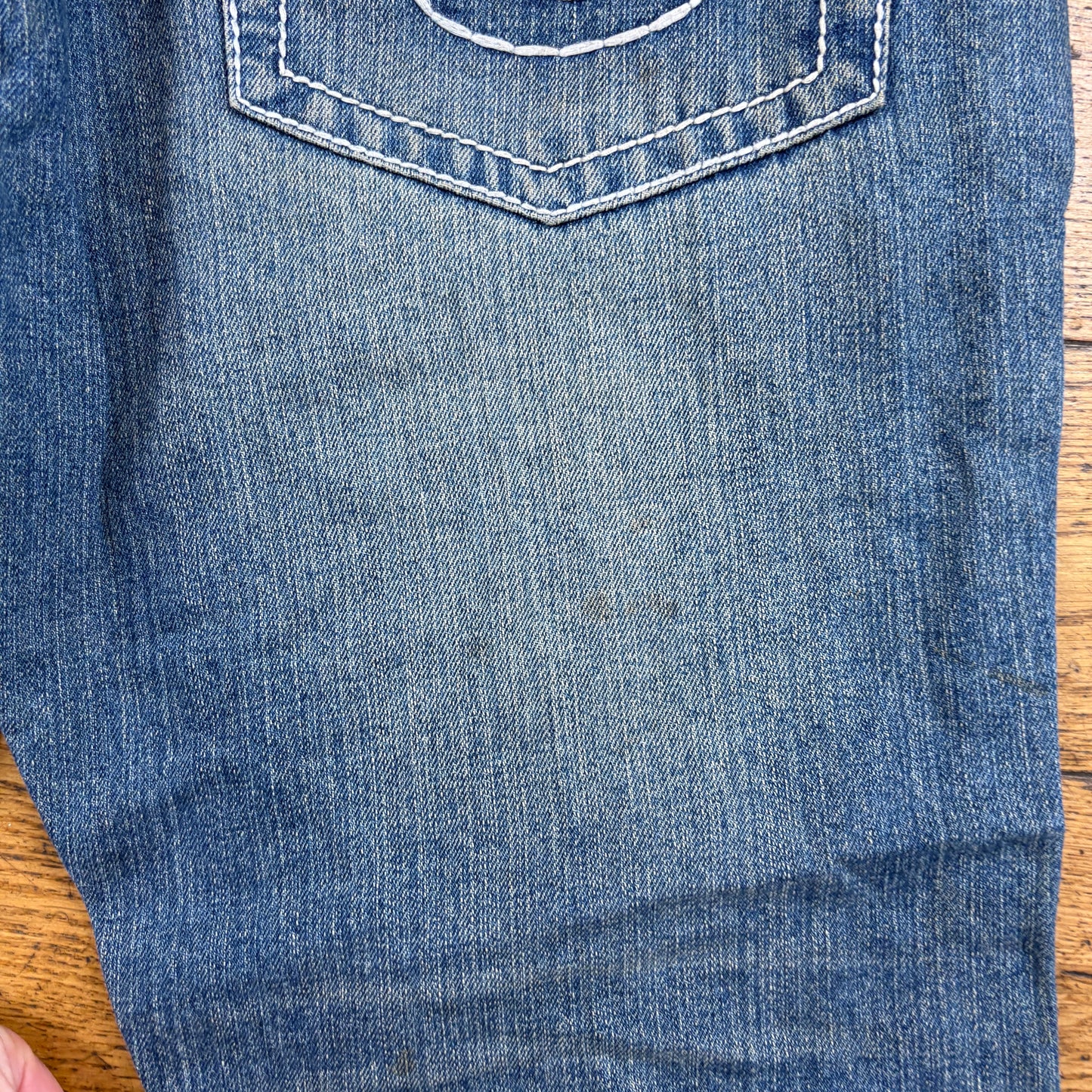 Vintage True Religion Blue Embroidered Y2K Shorts Jorts - 41