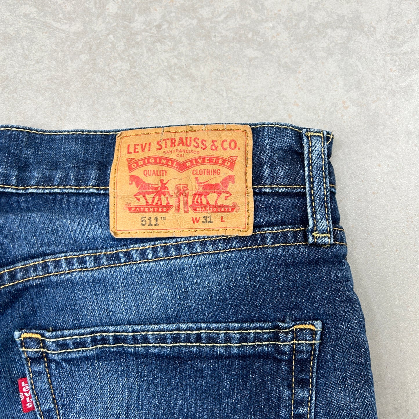 Vintage Levis 511 Slim Blue Denim Shorts - 31