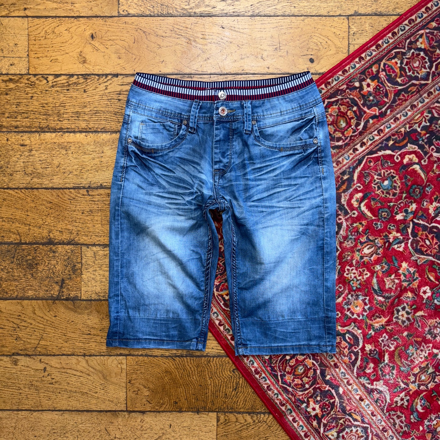 Vintage Blue Denim Shorts - 32