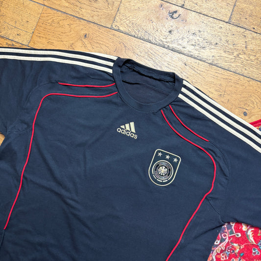 Vintage Adidas Germany Black Football Graphic T-Shirt - XL