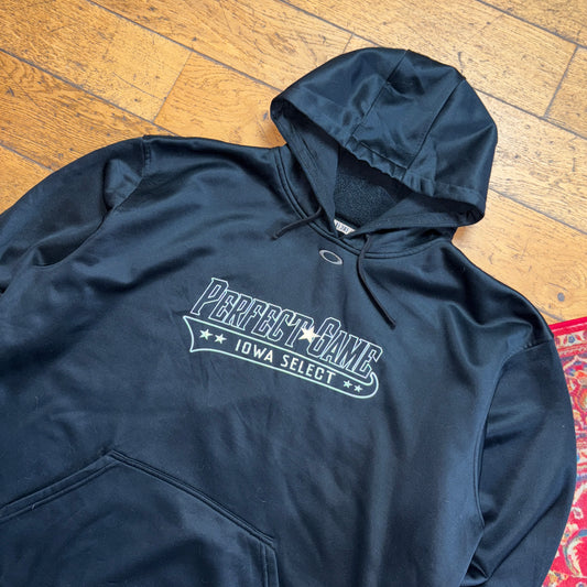Vintage Oakley Black Hoodie Sweatshirt - 2XL