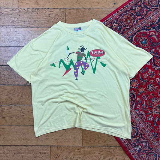 Vintage 90s Yellow Single Stitch Graphic T-Shirt - XL