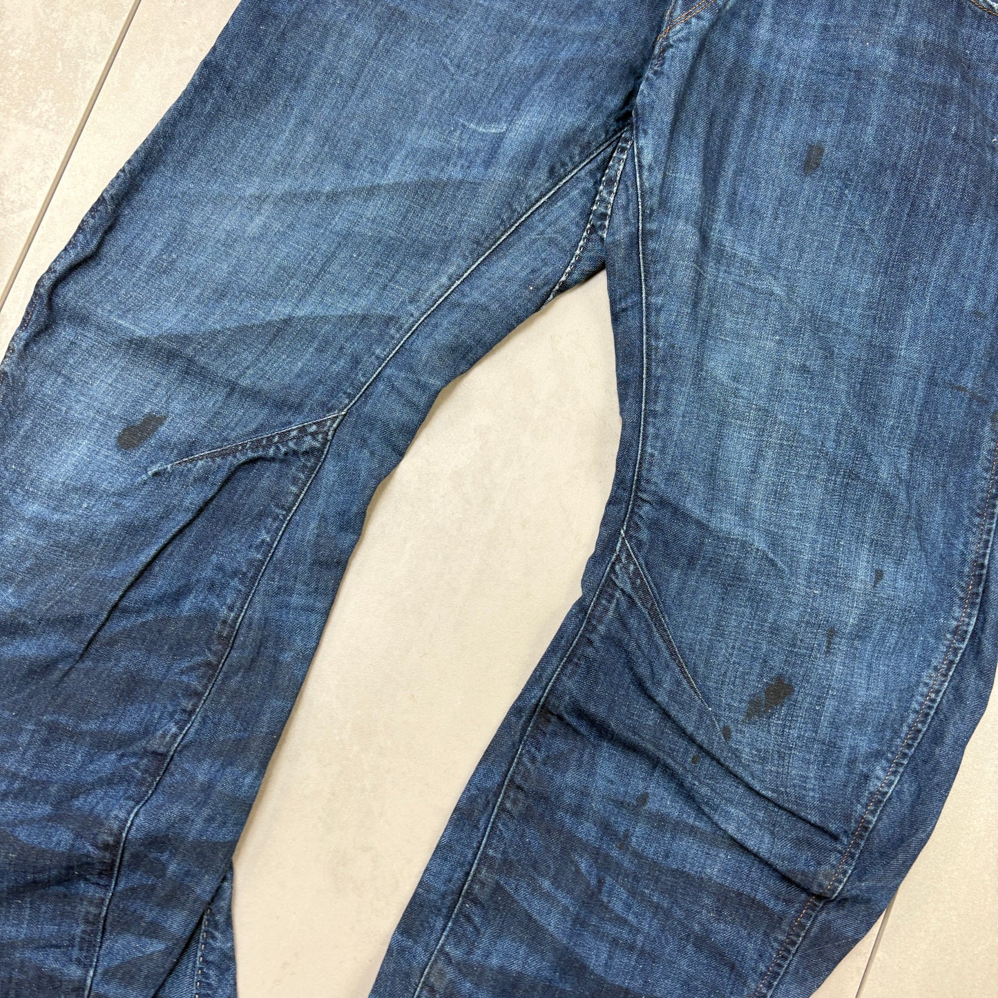 Vintage G Star Embroidered Hip Hop Blue Twisted Seam Jeans - 30