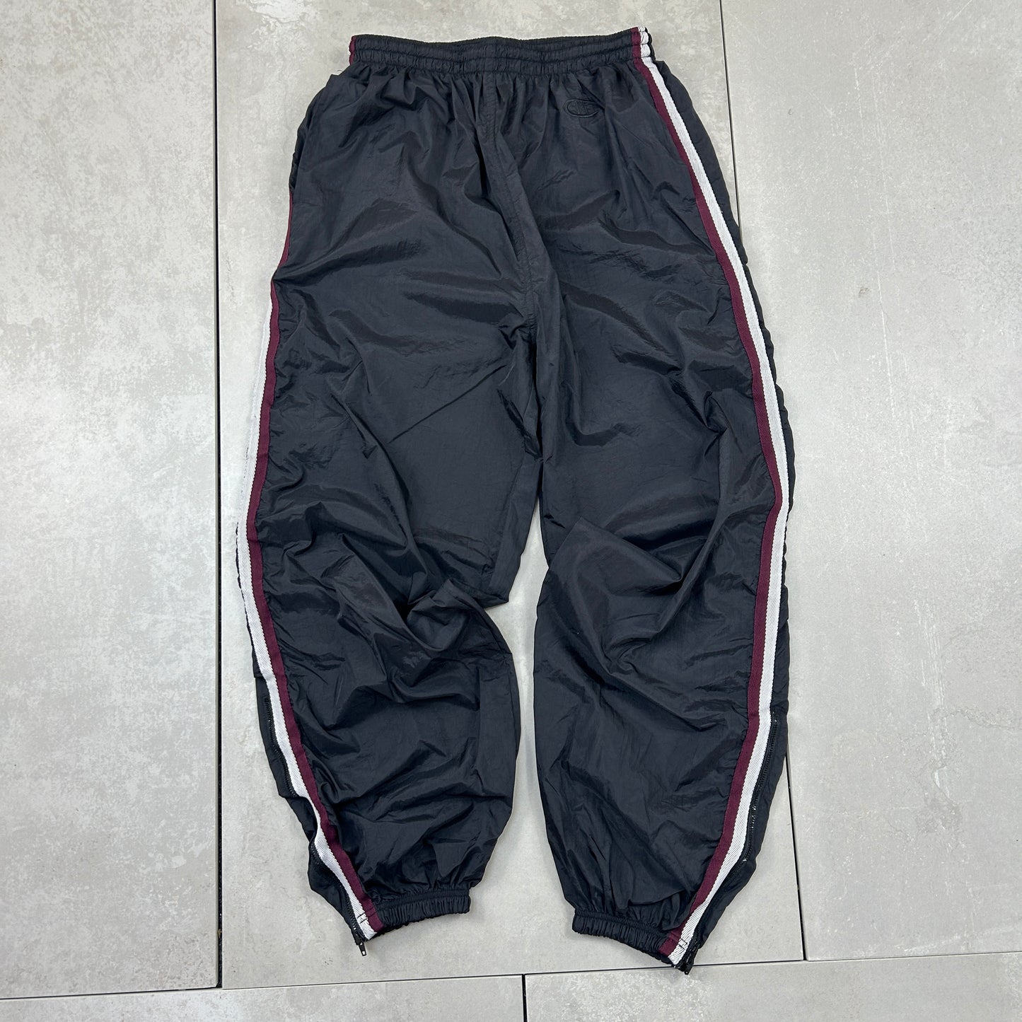 Vintage Champion Black Baggy Tracksuit Sweatpants Track Pants Bottoms - S