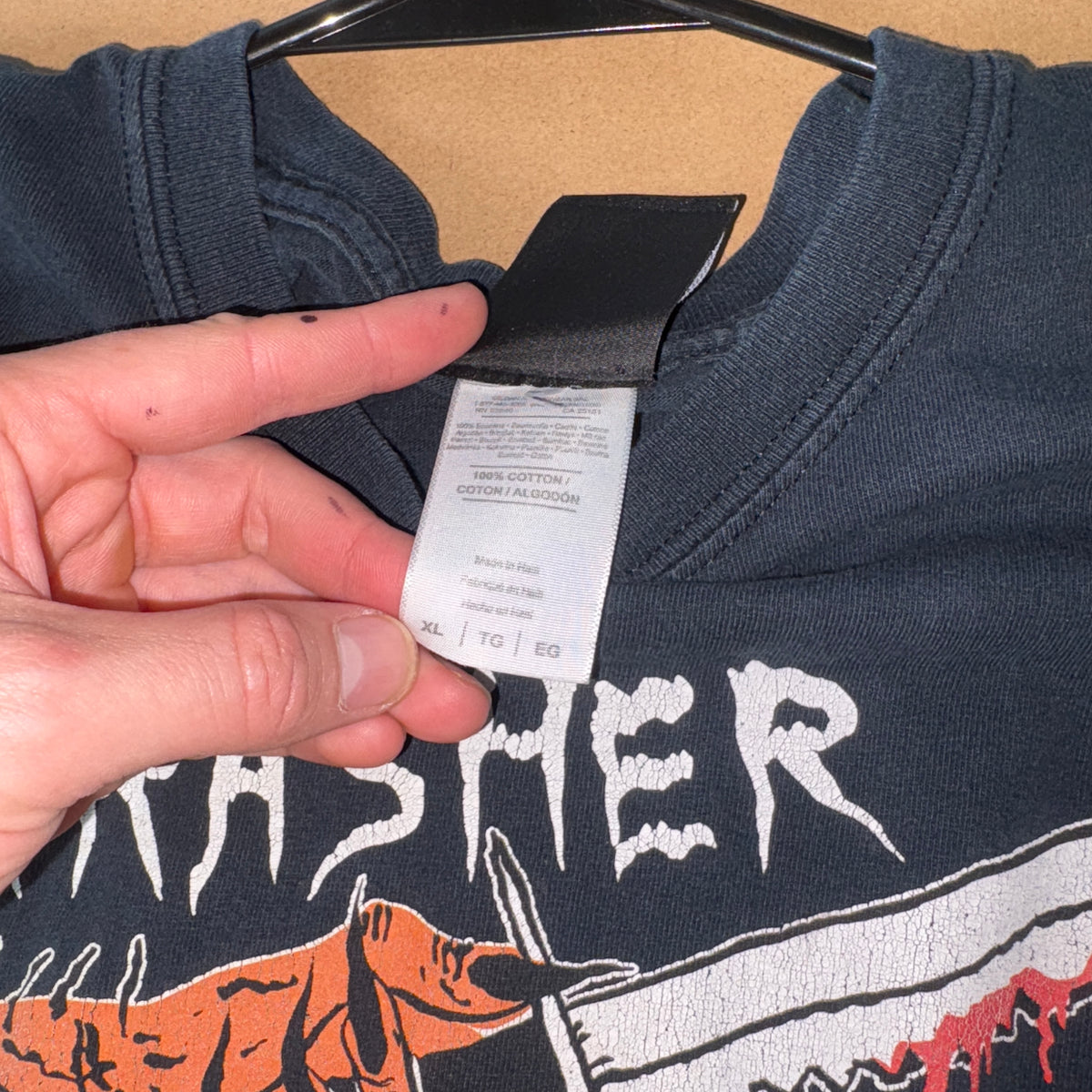 Thrasher Black Skate Graphic T Shirt - L