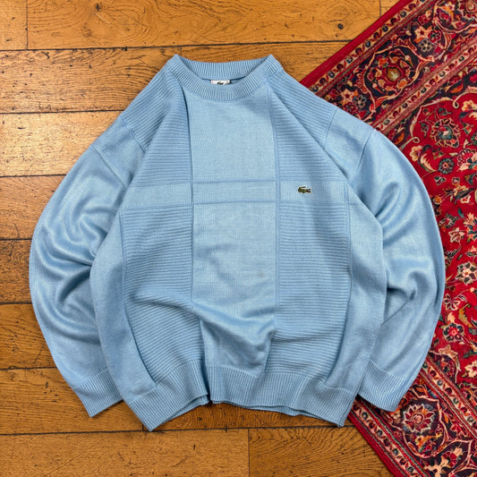 Vintage Lacoste Blue Chunky Knit Jumper - L