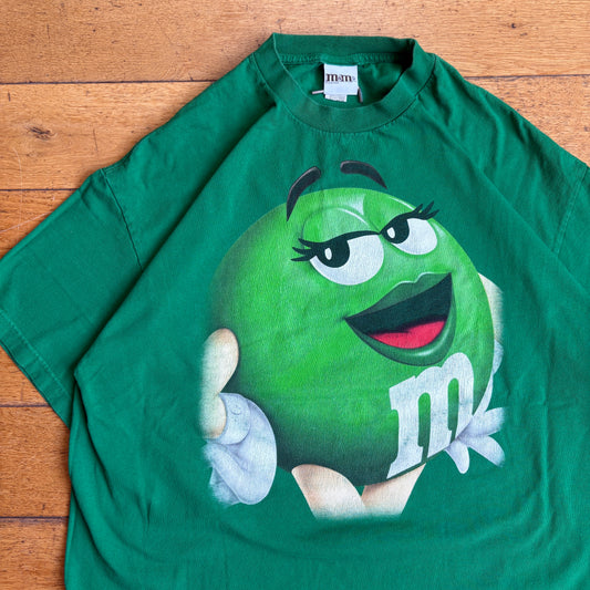 Vintage M&Ms Green Graphic T-Shirt - 2XL