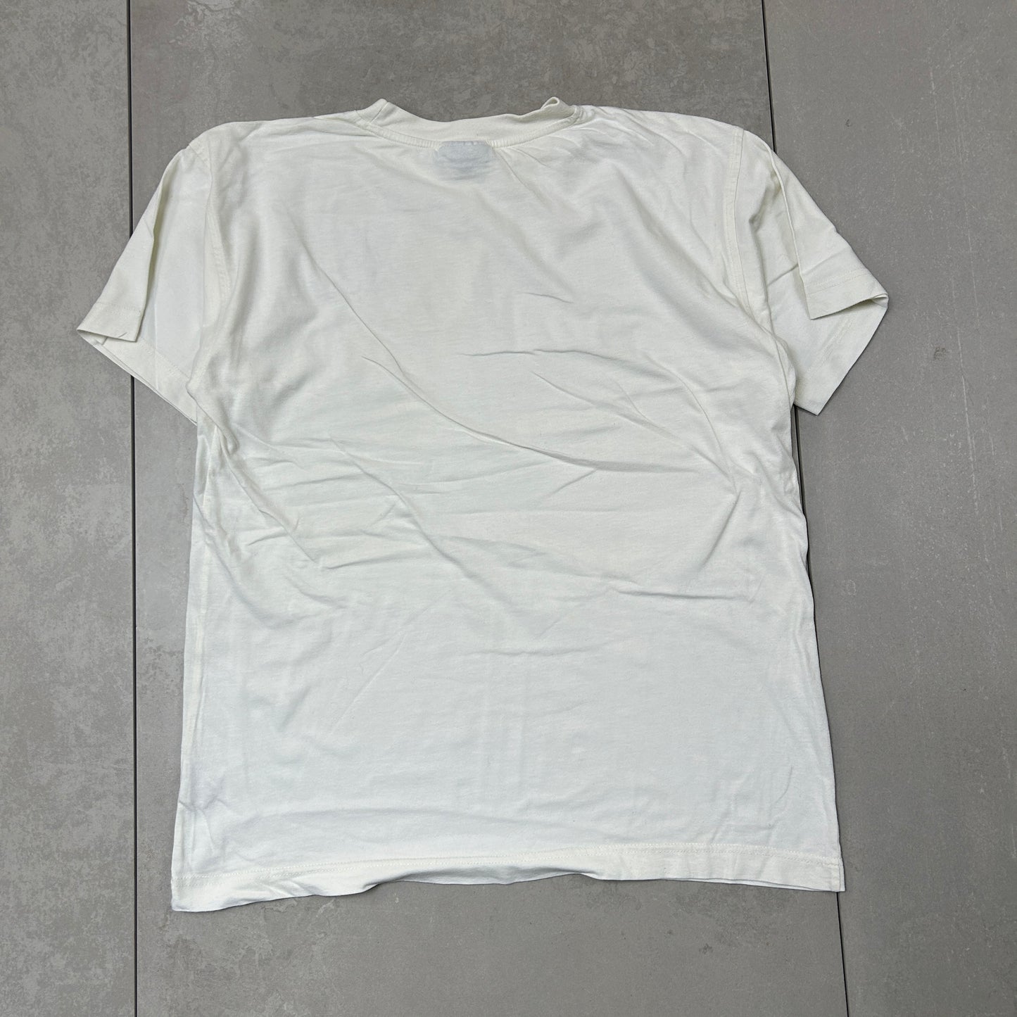 Vintage Kappa Cream White Graphic T-Shirt - M