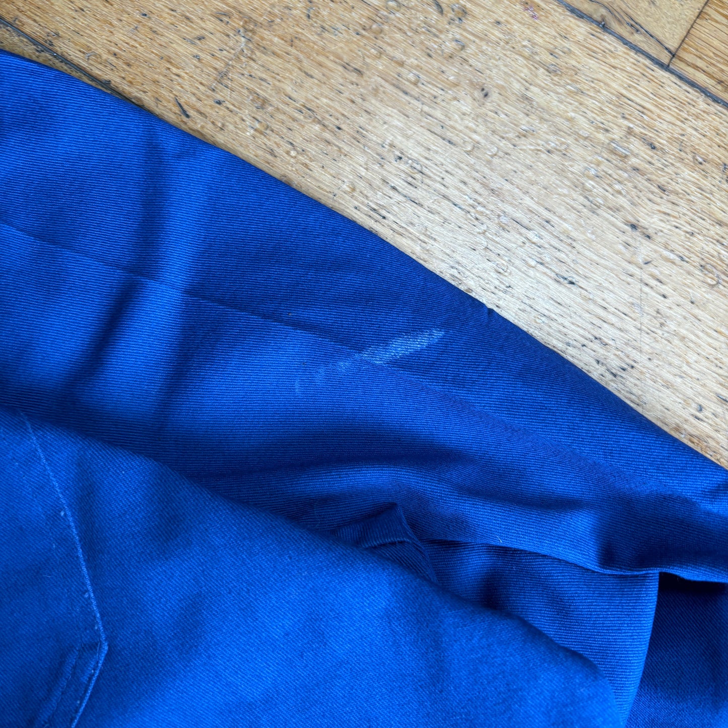 Vintage French Chore Workwear Jacket Blue Overcoat - XXL