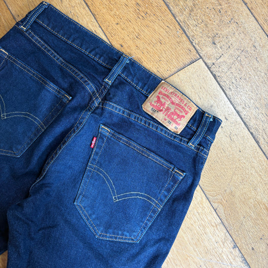 Vintage Levis 511 Slim Dark Blue Denim Shorts - 31