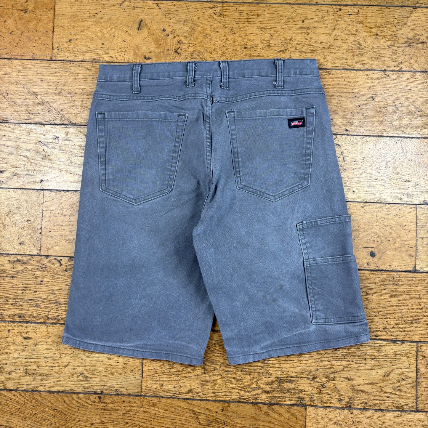 Vintage Dickies Workwear Carpenter Grey Baggy Shorts - 32
