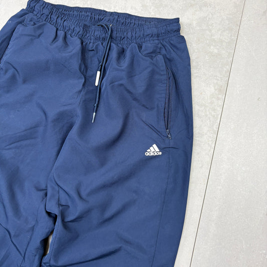 Vintage Adidas Navy Baggy Tracksuit Sweatpants Track Pants Bottoms - S