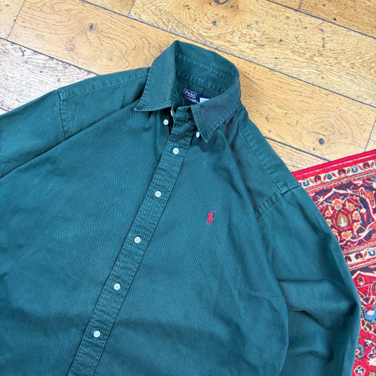Vintage Ralph Lauren Green Embroidered Shirt - M
