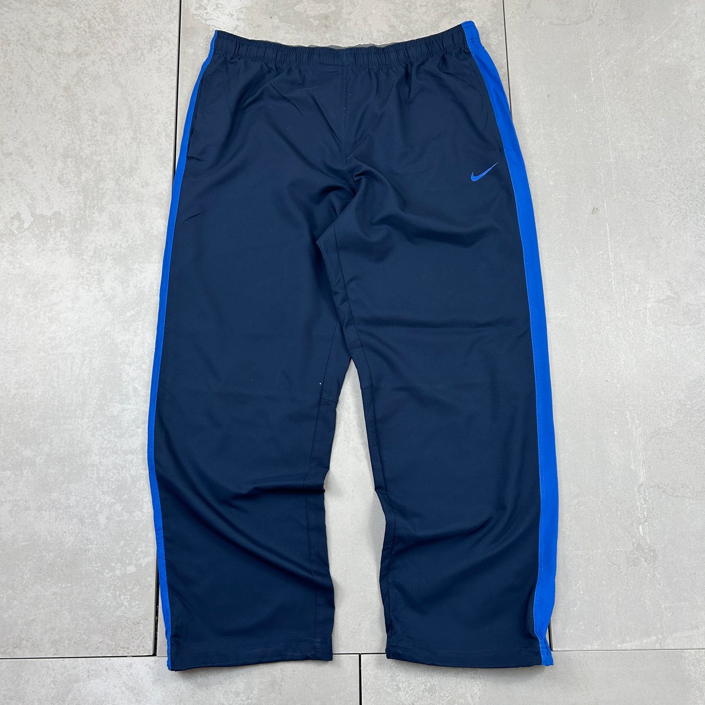 Vintage Nike Navy Baggy Tracksuit Sweatpants Track Pants Bottoms - XL