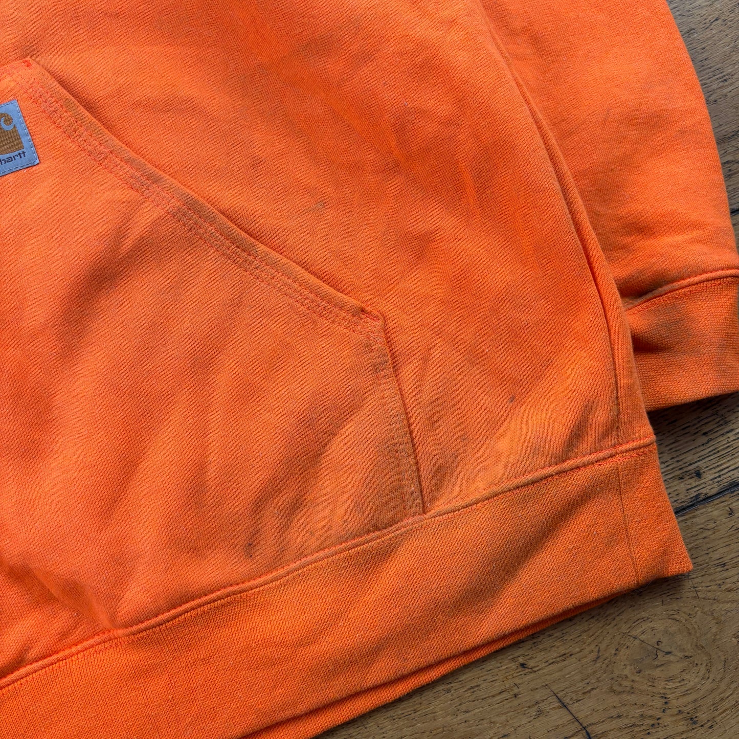 Vintage Carhartt Womens Orange Hoodie Sweatshirt - XL