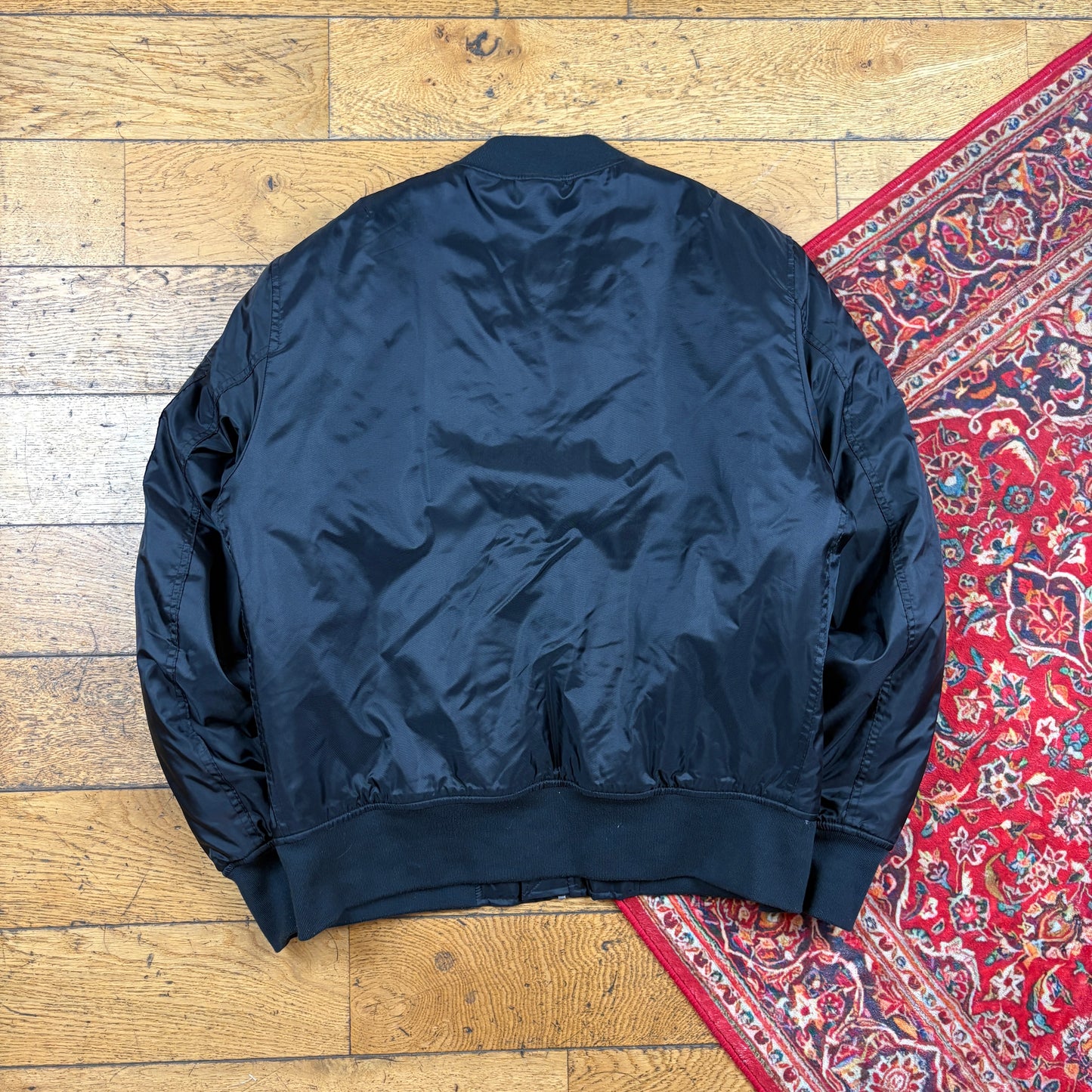 Vintage MA-1 Black Bomber Jacket - L