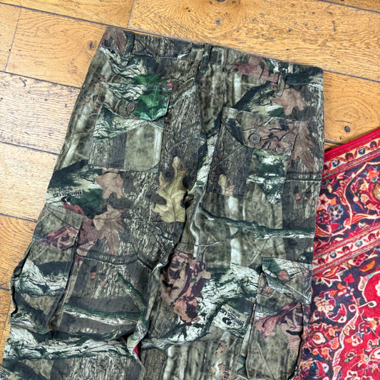 Vintage Real Tree Womens Cargo Camo Green Hunting Workwear Trousers - Size 12