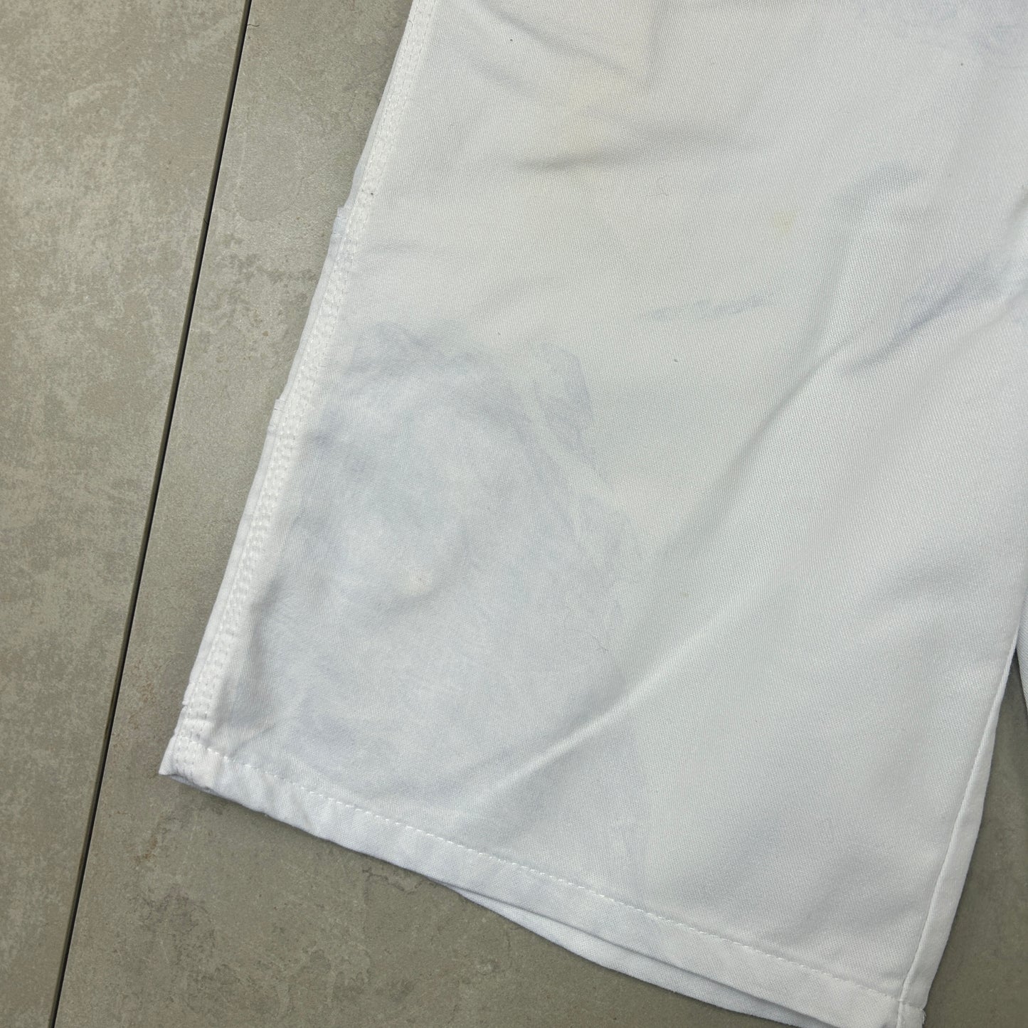 Vintage Dickies Workwear Carpenter White Baggy Shorts - 34