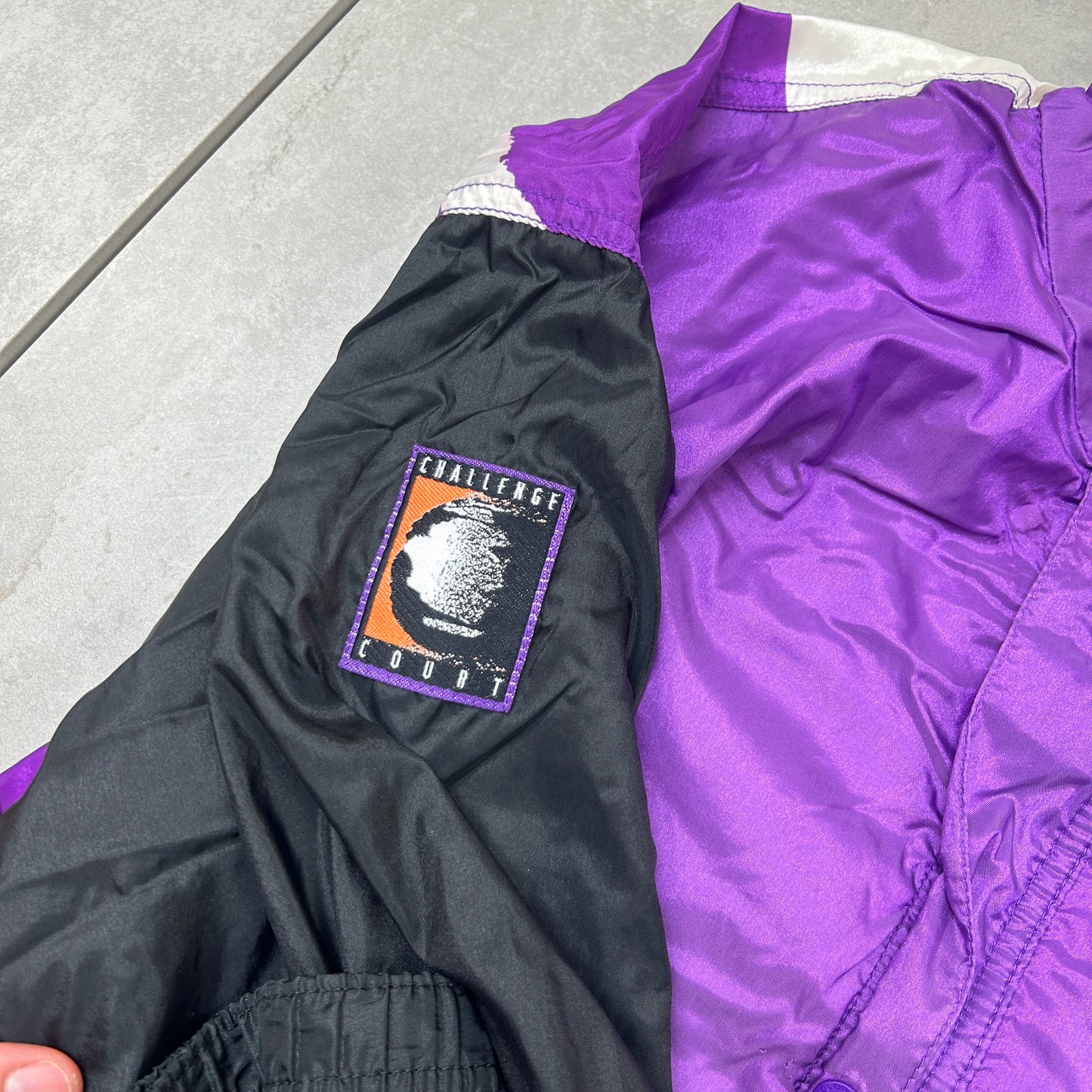 Vintage Nike Andre Aggasi Challenge Court Rare Purple Windbreaker Track Jacket