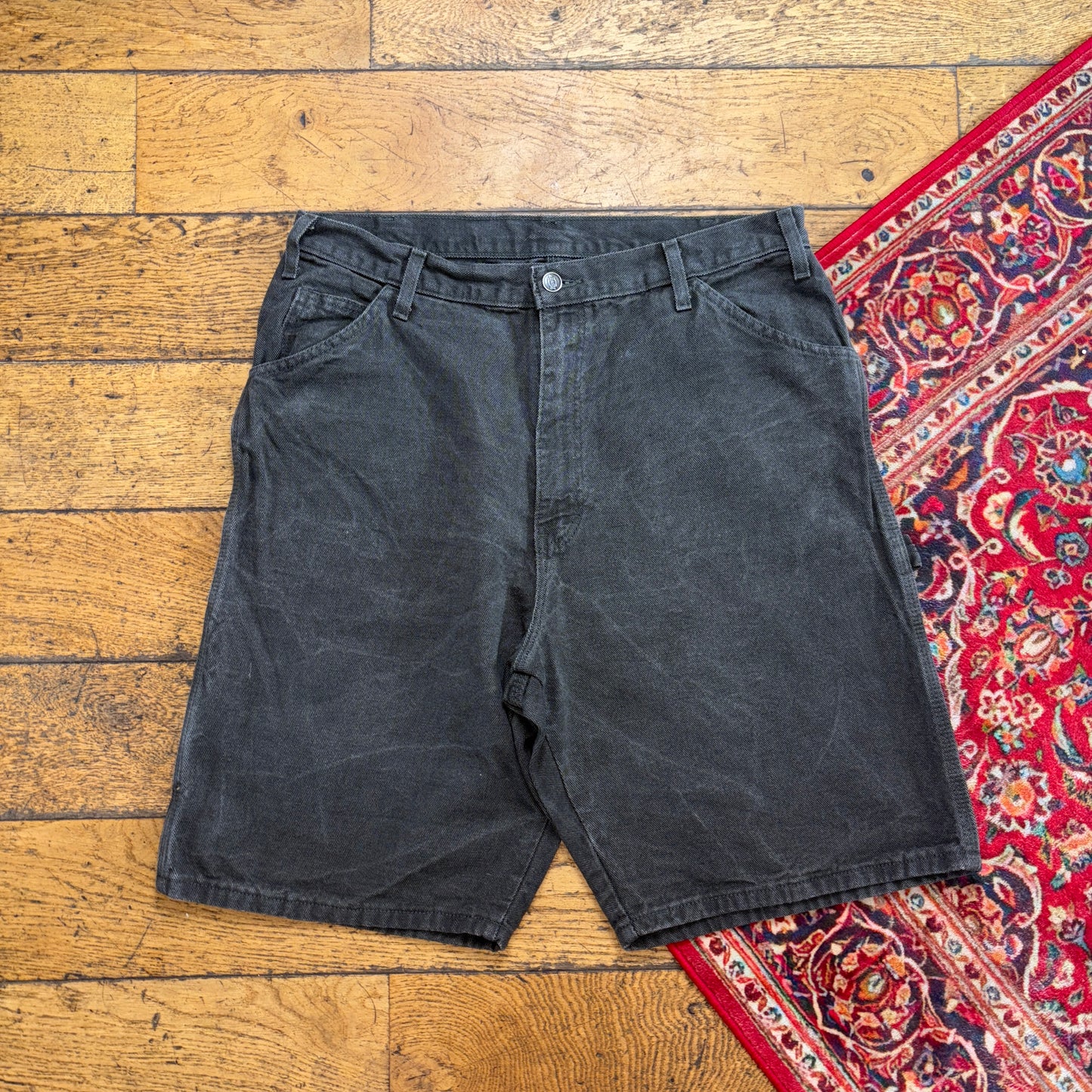 Vintage Dickies Brown Workwear Carpenter Baggy Shorts - 34