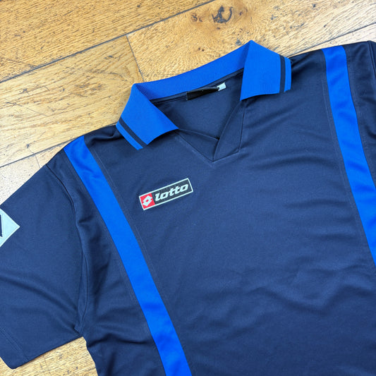 Vintage Lotto Navy Football Polo T-Shirt - L
