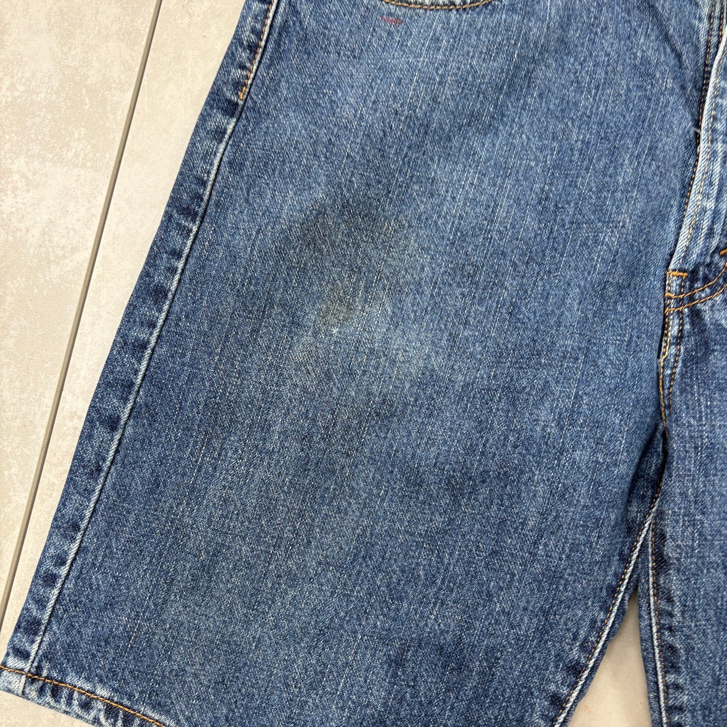 Vintage Levis 505 Blue Baggy Denim Shorts - 36