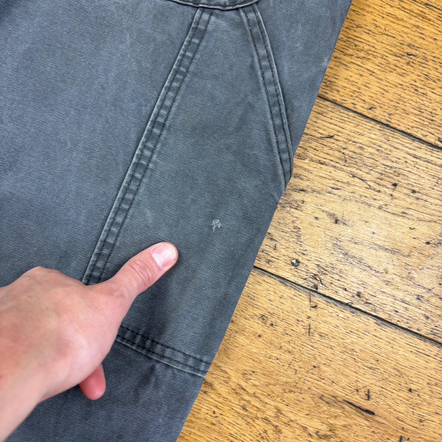 Vintage Dickies Grey Workwear Carpenter Baggy Trousers - 32