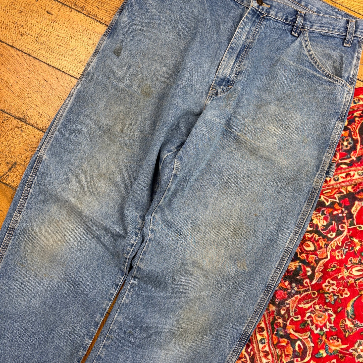 Vintage Dickies Blue Workwear Carpenter Baggy Jeans - 34