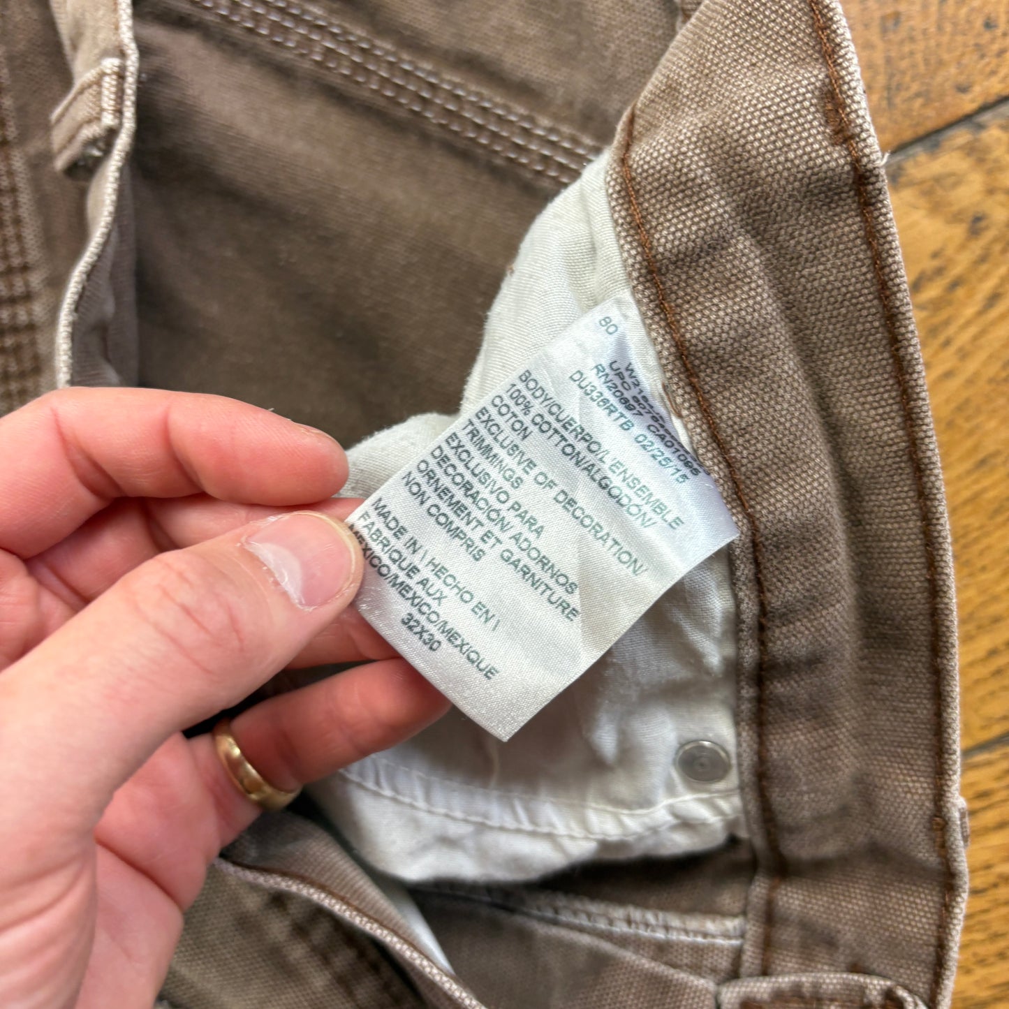 Vintage Brown Dickies Workwear Carpenter Baggy Trousers - 32