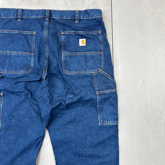 New Carhartt Double Knee Carpenter Baggy Blue Jeans - 38