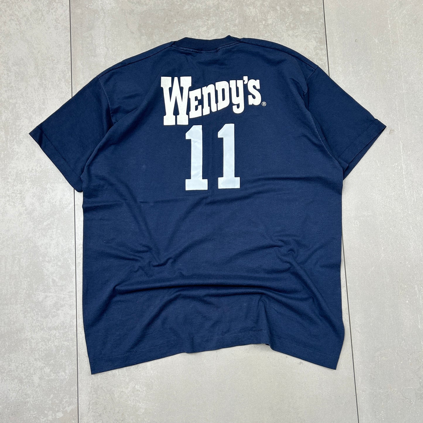 Vintage 90s Basketball Single Stitch Graphic Navy T-Shirt - XL