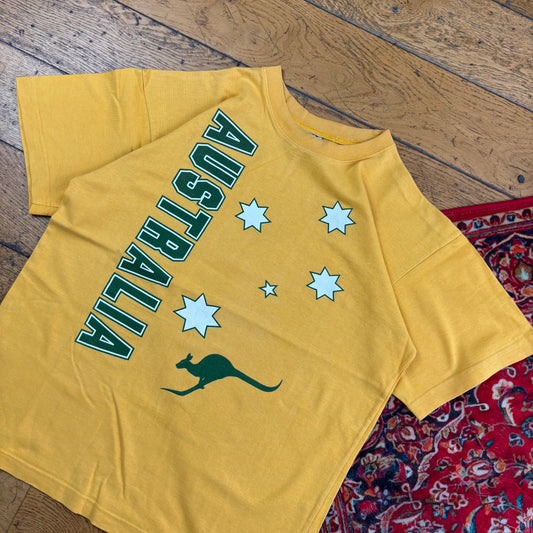 Vintage Australia Yellow Graphic T-Shirt - M
