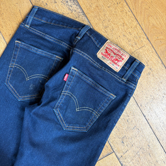 Vintage Levis 511 Slim Dark Blue Denim Jeans - 29