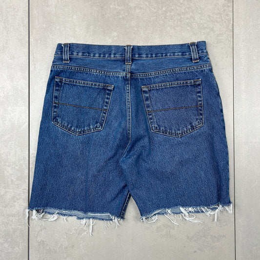 Vintage Blue Denim Baggy Shorts - 34