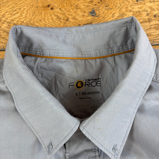 Vintage Carhartt Grey Workwear Embroidered Shirt - L