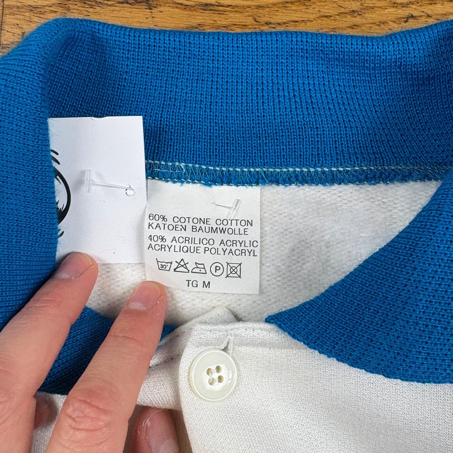 Vintage 1993 Aperol Graphic Rugby White Sweatshirt - M