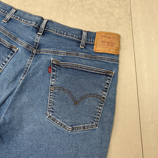 Vintage Levis Blue Baggy Denim Shorts - 36