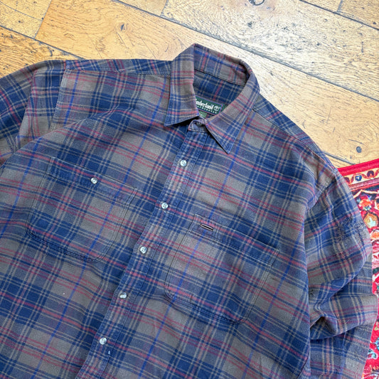 Vintage Timberland Green Blue Check Shirt - 2XL