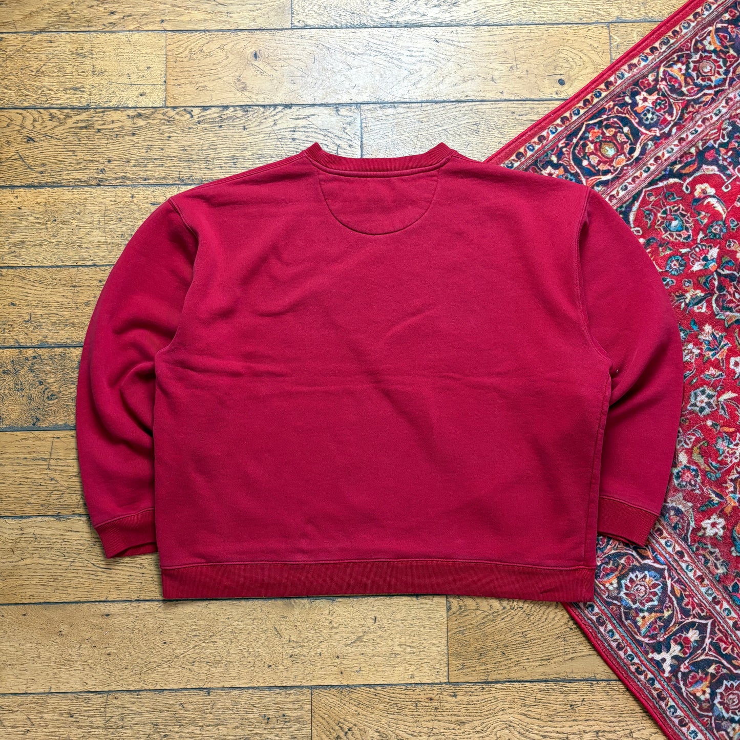 Vintage Chaps Ralph Lauren Red Embroidered Sweatshirt - 2XL