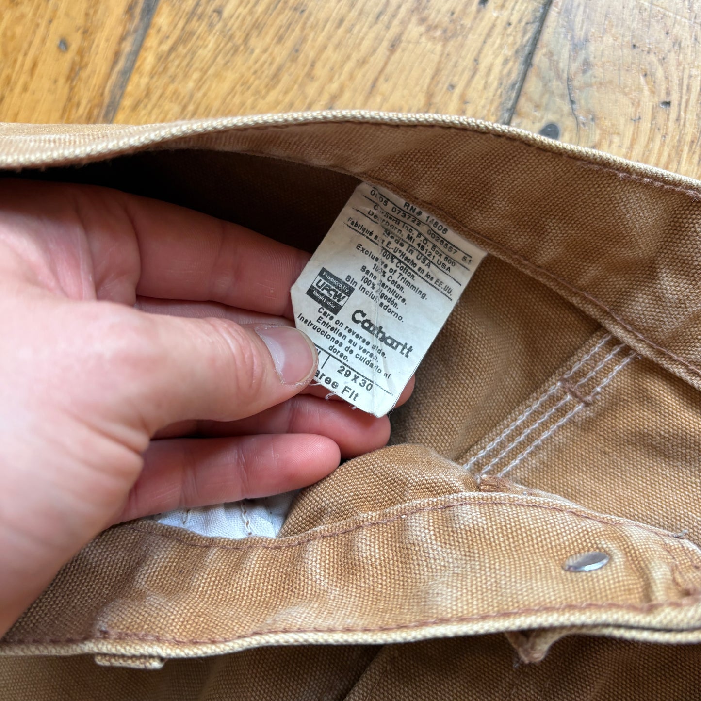Vintage Carhartt Workwear Carpenter Brown Baggy Trousers - 29
