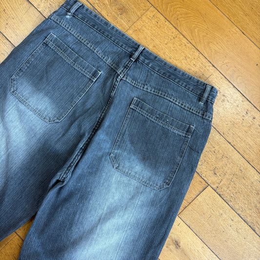 Vintage Hip Hop Grey Baggy Shorts Jorts - 42