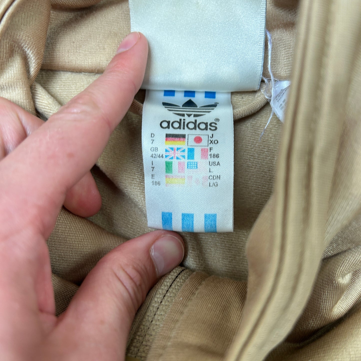 Vintage 80s Adidas Brown Tracksuit Track Shell Windbreaker Jacket - L