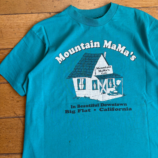 Vintage 90s Blue Single Stitch Graphic T-Shirt - S